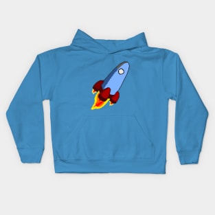 Rocket pixel art Kids Hoodie